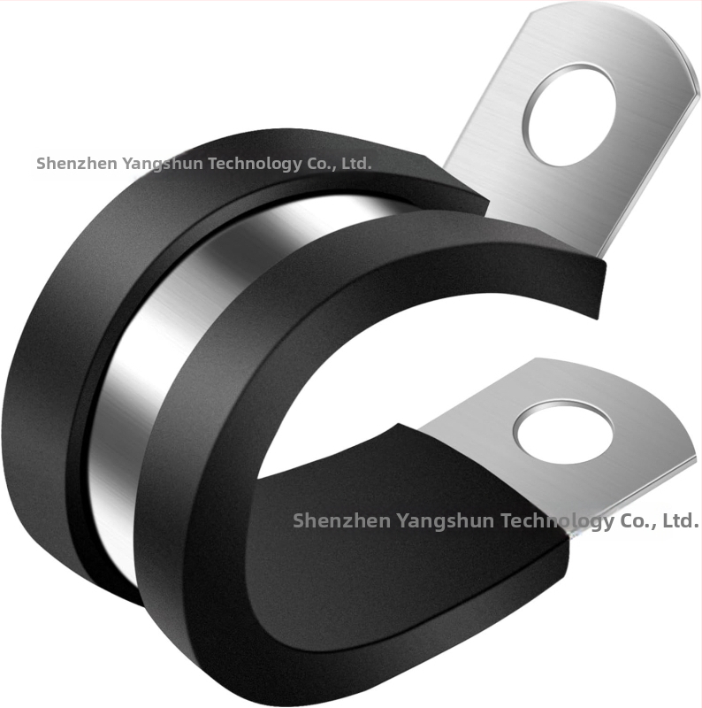 Spona na hadicu z nerezovej ocele 304, R-tvar, s gumovým tlmičom a izoláciou, pre potrubia a káble, Yang Shun