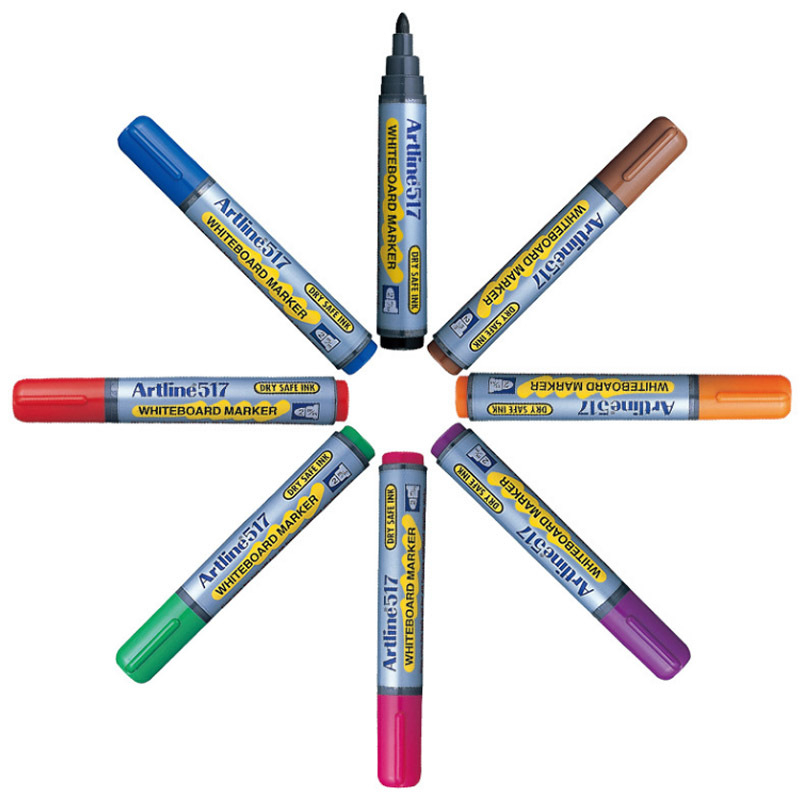 Marker za bijelu ploču, izbrisivi, plastično kućište, širina linije 2 mm, pakirano u kutiji (Brend: Flag; Model: EK-517 EK-519; Namjena: bijela ploča)