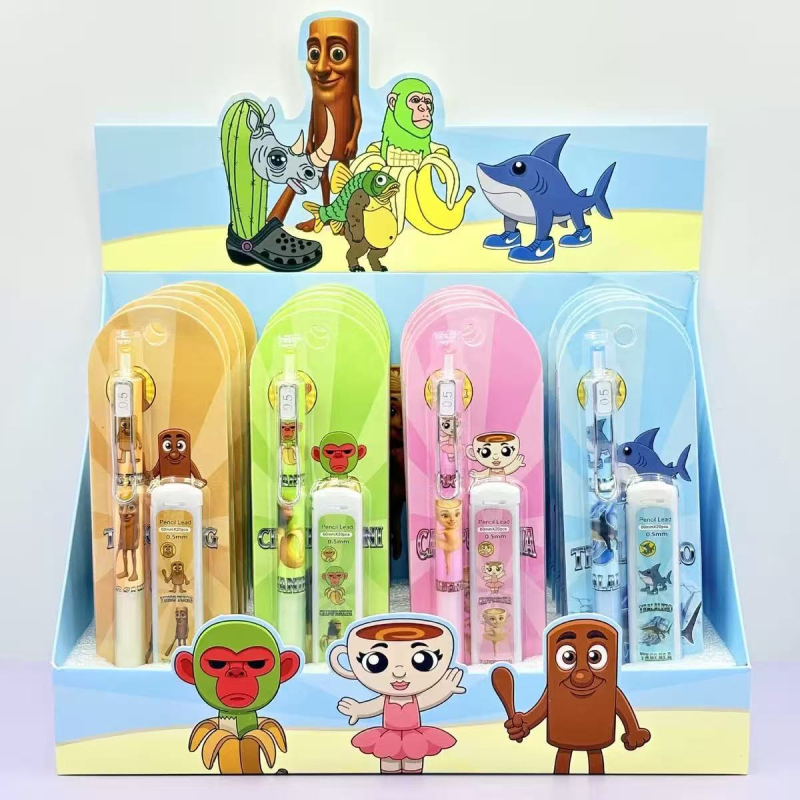 Mehanička olovka 0,5 mm, bez oštrenja, crtani stil, plastično kućište