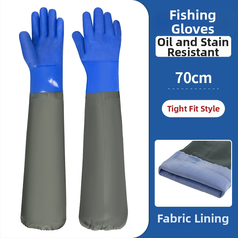 PVC nepromokavé pracovné rukavice so semišovou podšívkou – olejodolné, protišmykové, odolné voči prepichnutiu a bodnutiu