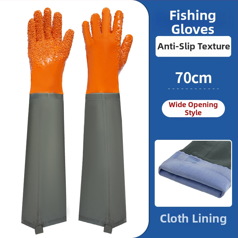 PVC nepromokavé pracovné rukavice so semišovou podšívkou – olejodolné, protišmykové, odolné voči prepichnutiu a bodnutiu