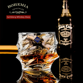 Pahar de whisky din cristal, cu posibilitate de imprimare a logo-ului, ambalat într-o cutie de carton