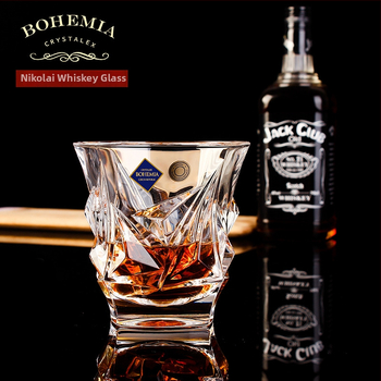 Pahar de whisky din cristal, cu posibilitate de imprimare a logo-ului, ambalat într-o cutie de carton