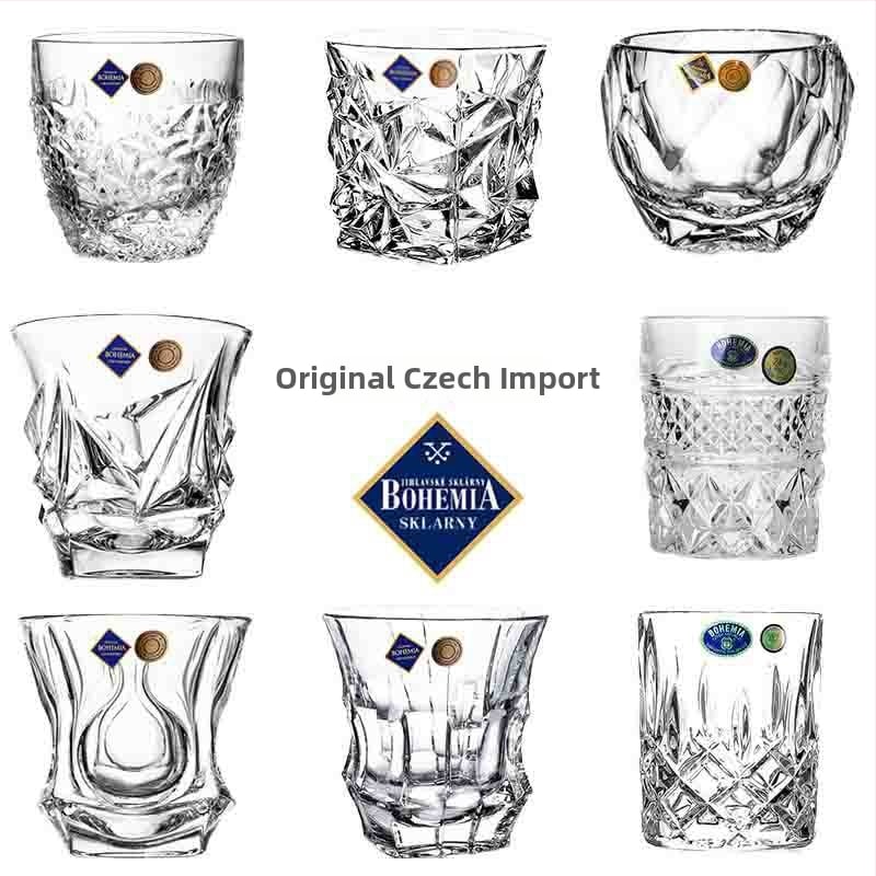 Pahar de whisky din cristal, cu posibilitate de imprimare a logo-ului, ambalat într-o cutie de carton