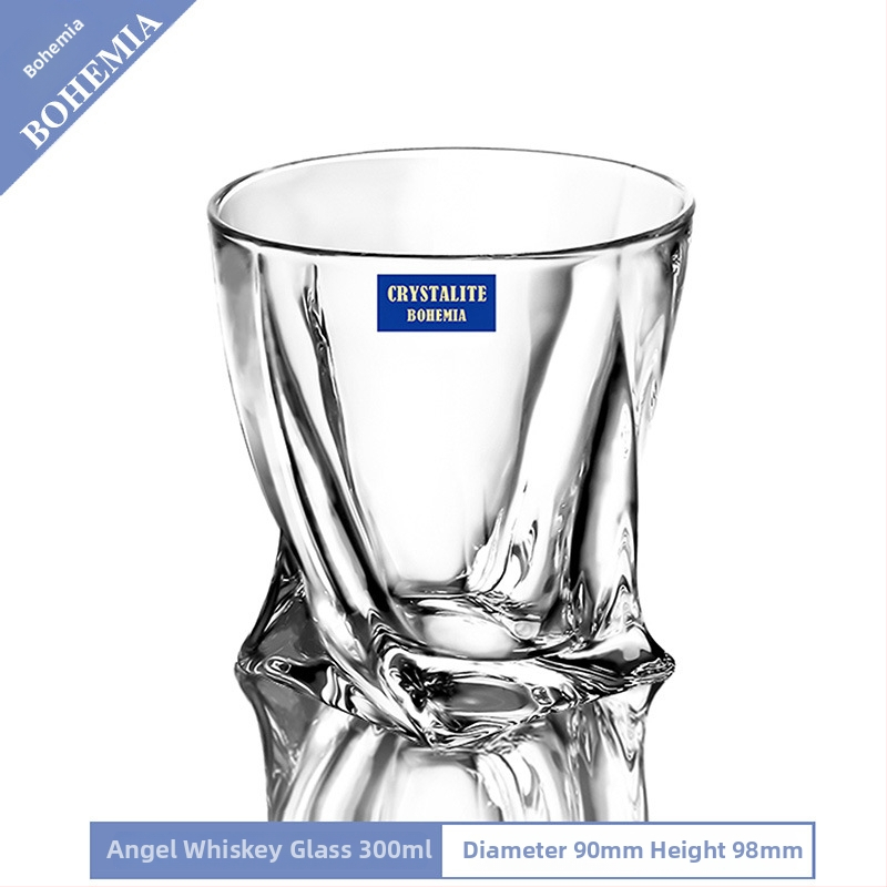 Pahar de whisky din cristal, cu posibilitate de imprimare a logo-ului, ambalat într-o cutie de carton