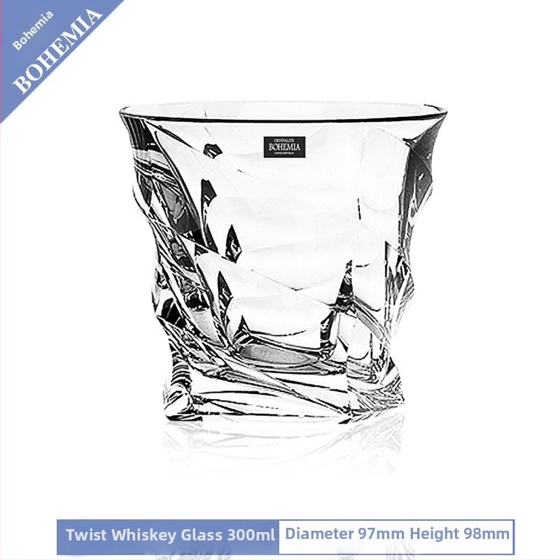 Pahar de whisky din cristal, cu posibilitate de imprimare a logo-ului, ambalat într-o cutie de carton