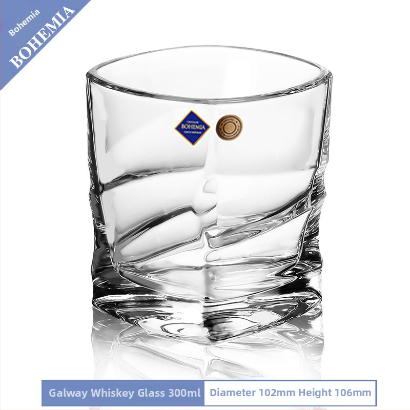 Pahar de whisky din cristal, cu posibilitate de imprimare a logo-ului, ambalat într-o cutie de carton