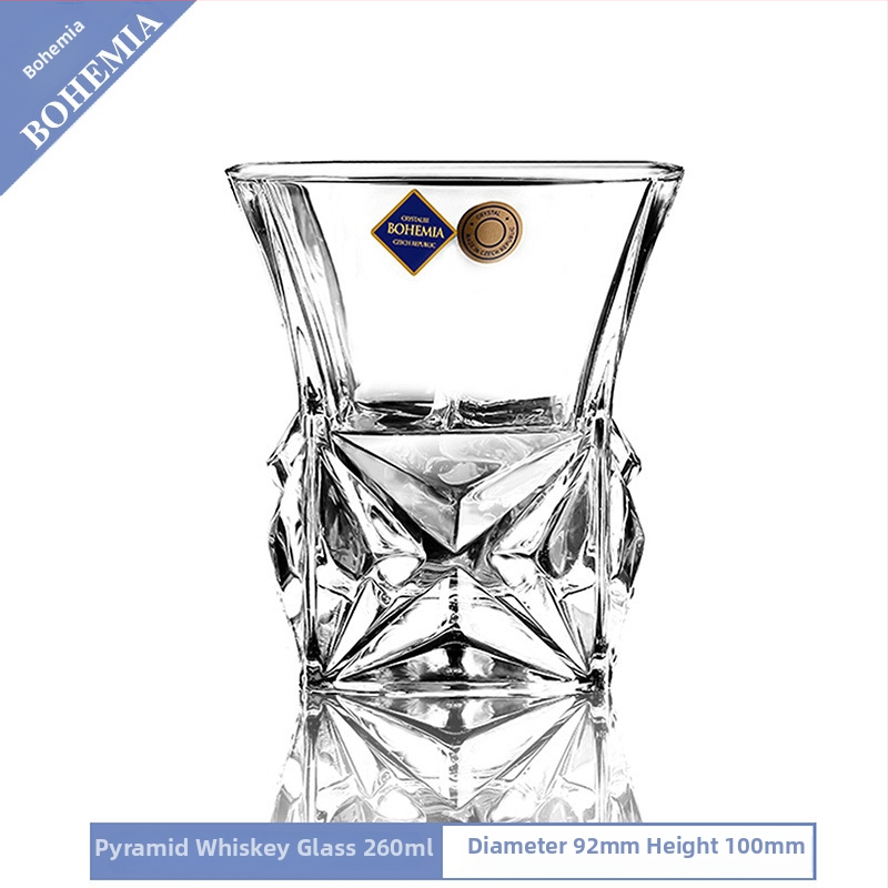 Pahar de whisky din cristal, cu posibilitate de imprimare a logo-ului, ambalat într-o cutie de carton