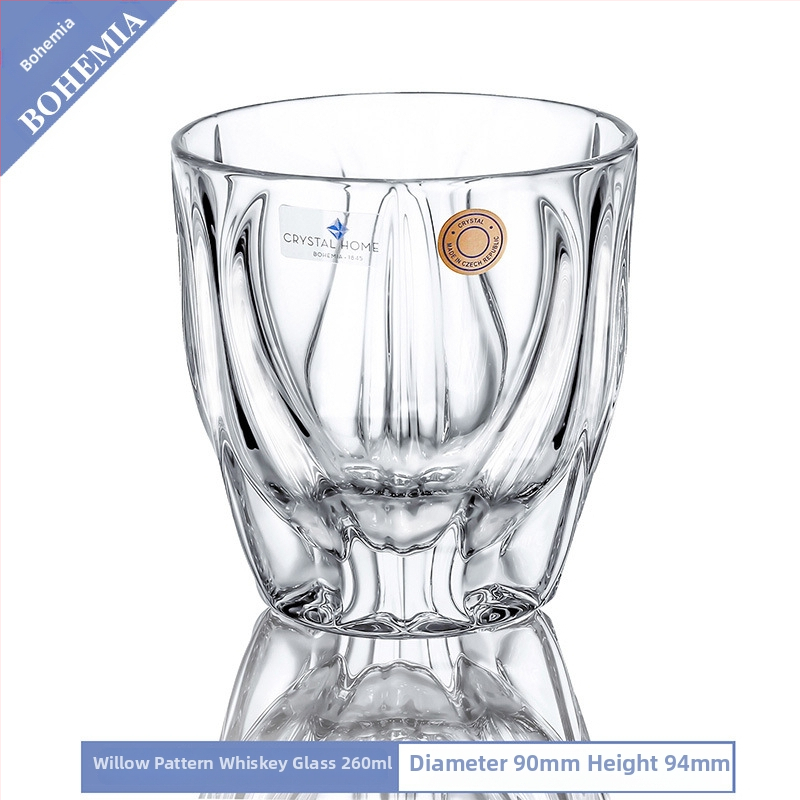 Pahar de whisky din cristal, cu posibilitate de imprimare a logo-ului, ambalat într-o cutie de carton