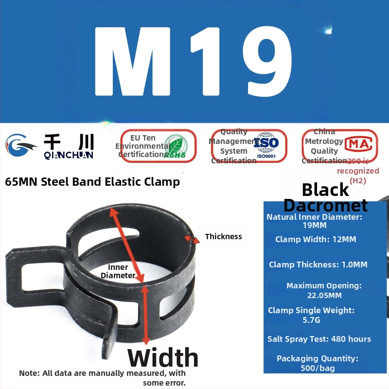 Plastový rýchlouzáver pre potrubie — pre vodu, olej a plyn; RoHS kompatibilný; nastaviteľný; značka Qianchuan; odolnosť voči soľnému postreku 480 h