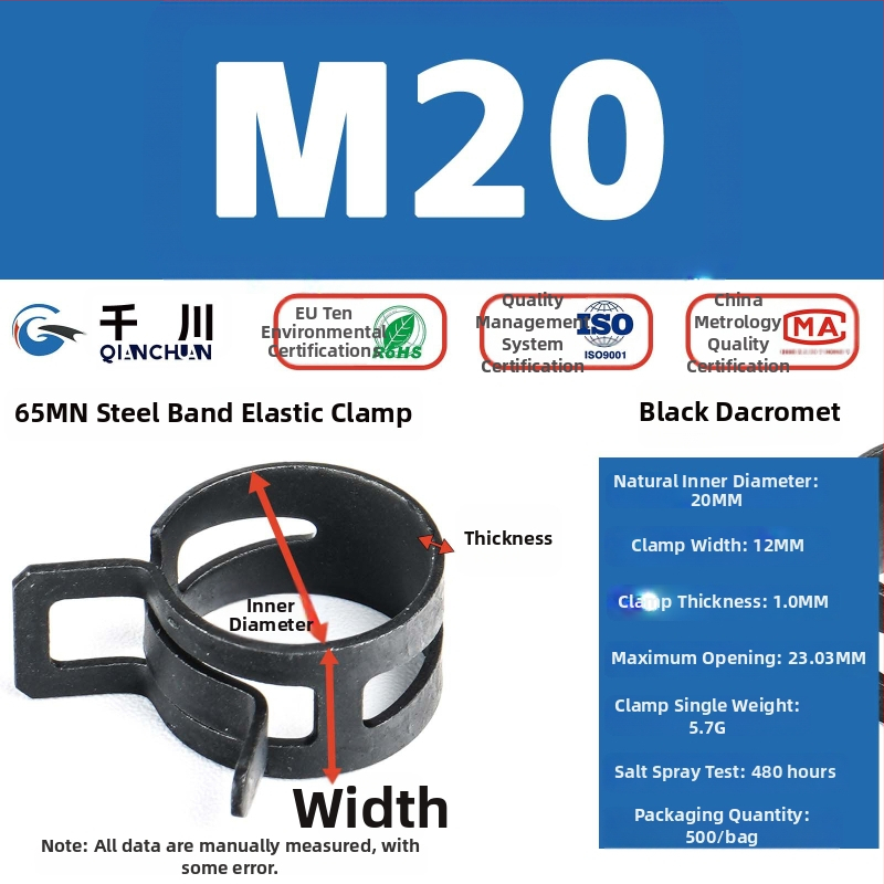 Plastový rýchlouzáver pre potrubie — pre vodu, olej a plyn; RoHS kompatibilný; nastaviteľný; značka Qianchuan; odolnosť voči soľnému postreku 480 h