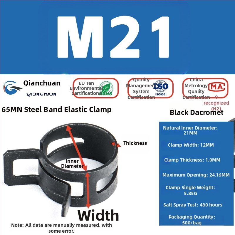 Plastový rýchlouzáver pre potrubie — pre vodu, olej a plyn; RoHS kompatibilný; nastaviteľný; značka Qianchuan; odolnosť voči soľnému postreku 480 h