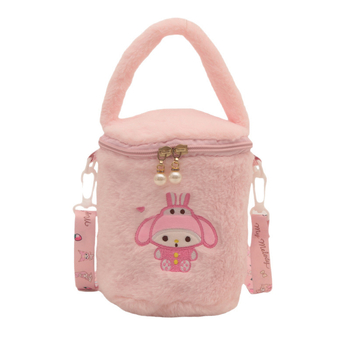 Pliš torba preko ramena s izuzetno mekanim kratkim plišem, punjenje od pjene, OEM prilagodba logotipa, pogodna od 14 godina