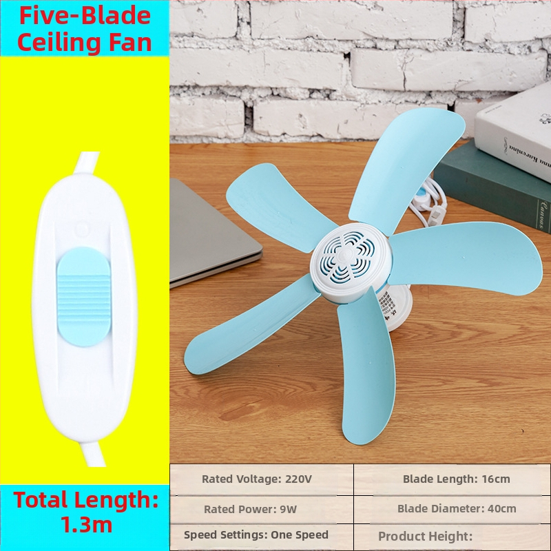 Malý stropný ventilátor pre internát – AC napájanie, 220V, 10W, hluk 36–45 dB, vhodný pre priestory do 10 m²