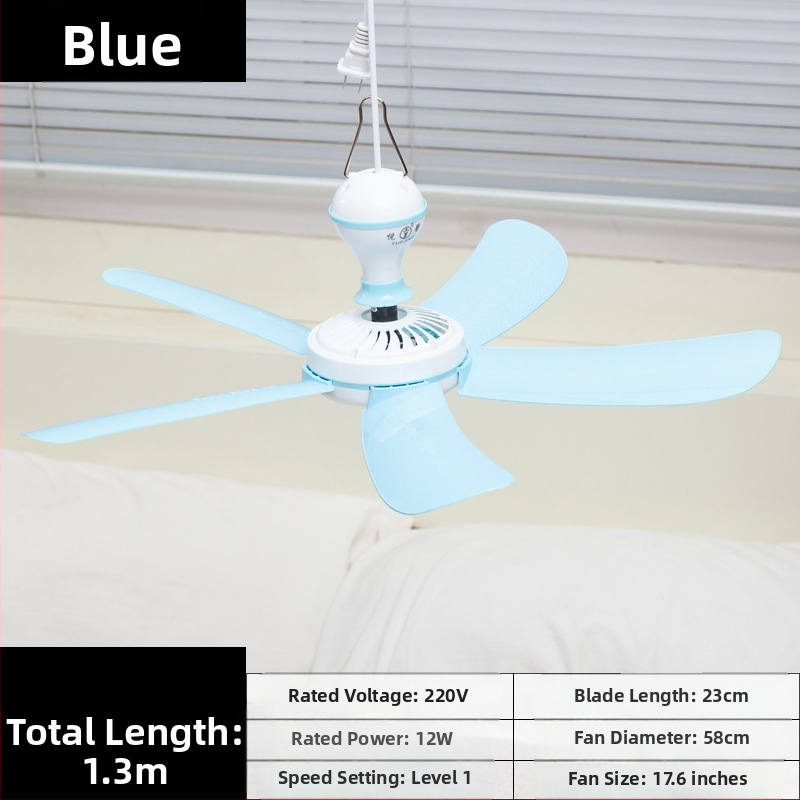 Malý stropný ventilátor pre internát – AC napájanie, 220V, 10W, hluk 36–45 dB, vhodný pre priestory do 10 m²