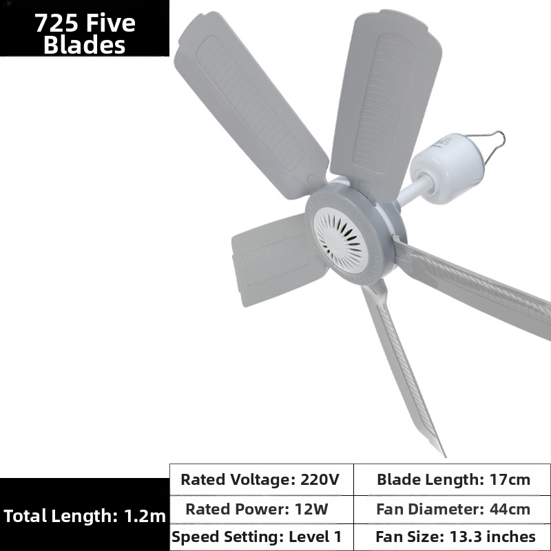 Malý stropný ventilátor pre internát – AC napájanie, 220V, 10W, hluk 36–45 dB, vhodný pre priestory do 10 m²