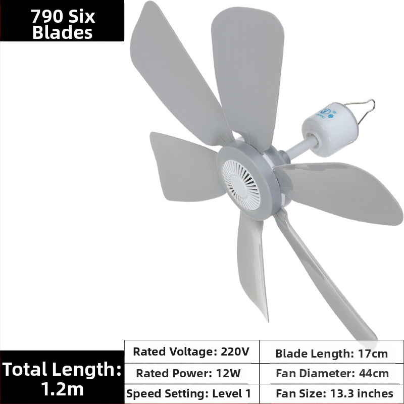 Malý stropný ventilátor pre internát – AC napájanie, 220V, 10W, hluk 36–45 dB, vhodný pre priestory do 10 m²