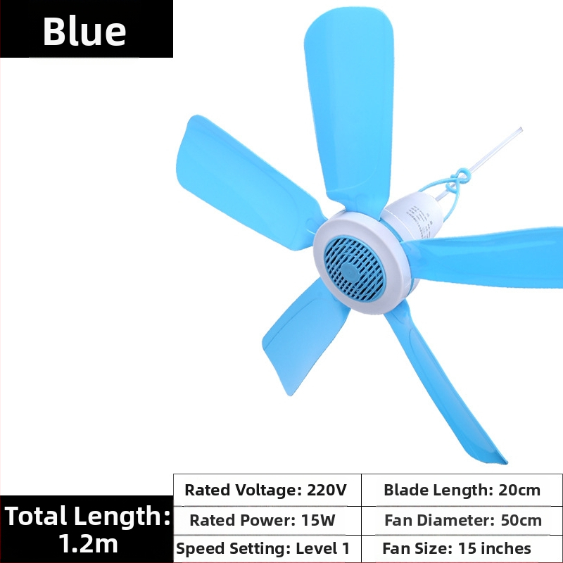 Malý stropný ventilátor pre internát – AC napájanie, 220V, 10W, hluk 36–45 dB, vhodný pre priestory do 10 m²