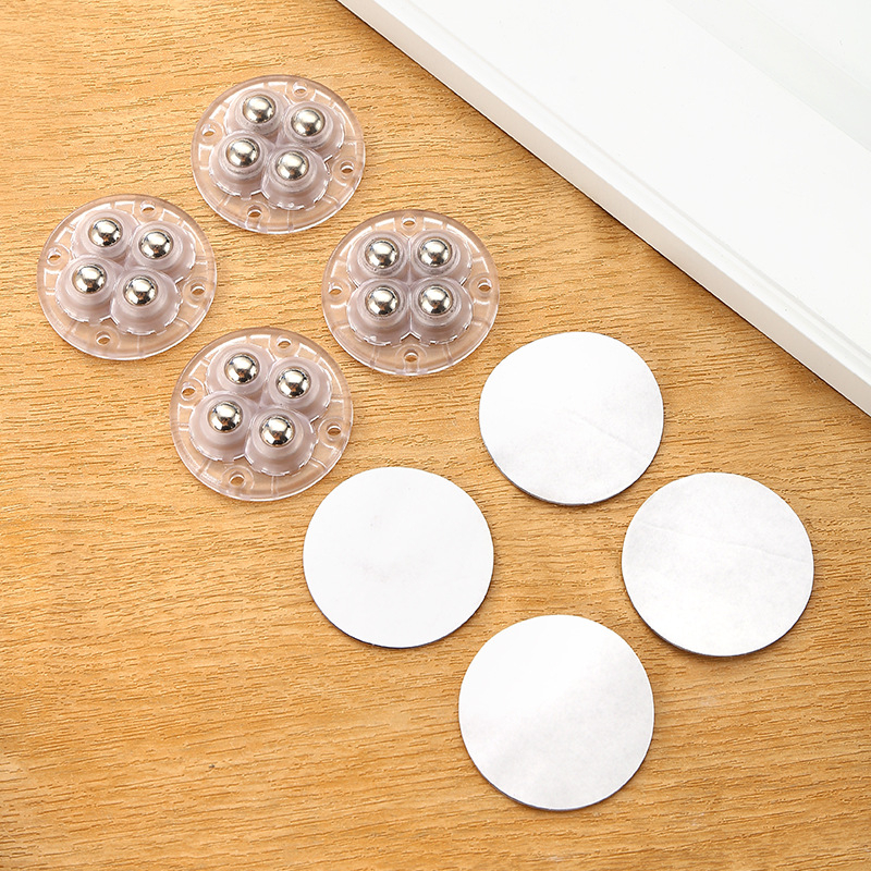 Elaborate 4 role universale, montaj fără găuri, cu adeziv, Tip A, pentru coșuri de gunoi, cutii de depozitare, ghivece, noptiere