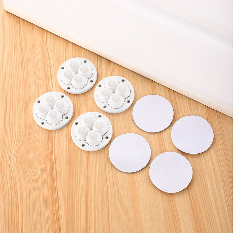 Elaborate 4 role universale, montaj fără găuri, cu adeziv, Tip A, pentru coșuri de gunoi, cutii de depozitare, ghivece, noptiere