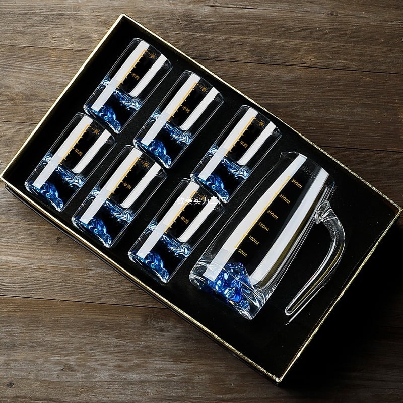 Otthoni párlat pohár készlet — üveg, kínai stílus, papírdobozos csomagolás, 2021 nyárban megjelenés, első osztályú minőség