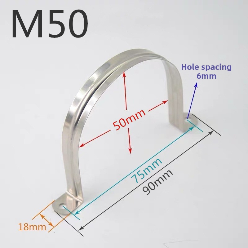 Stenový U‑tvarovaný držiak potrubia s klipom na mäkké potrubie a vešiačim kanálom na potrubie — Typ: Iné; Rozsah použitia: Iné; Značka: Iné