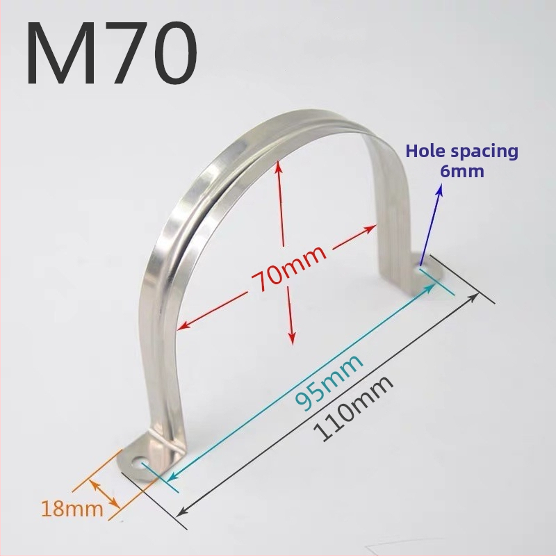 Stenový U‑tvarovaný držiak potrubia s klipom na mäkké potrubie a vešiačim kanálom na potrubie — Typ: Iné; Rozsah použitia: Iné; Značka: Iné
