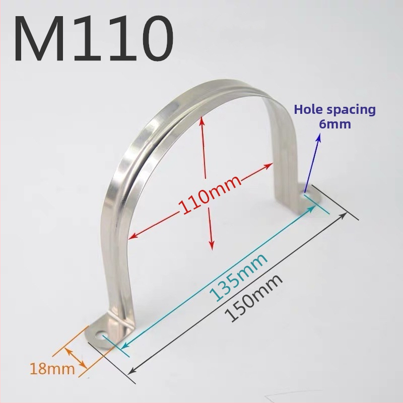 Stenový U‑tvarovaný držiak potrubia s klipom na mäkké potrubie a vešiačim kanálom na potrubie — Typ: Iné; Rozsah použitia: Iné; Značka: Iné