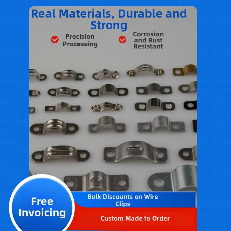 Držiak na káble, kovový klip typu most na ukotvenie vodičov