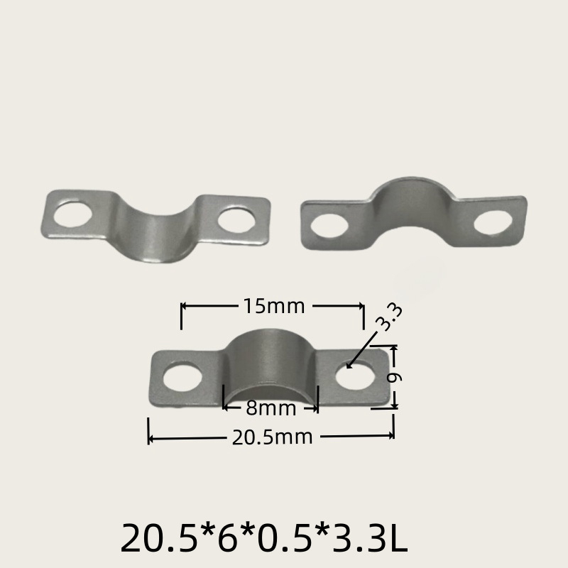 Držiak na káble, kovový klip typu most na ukotvenie vodičov
