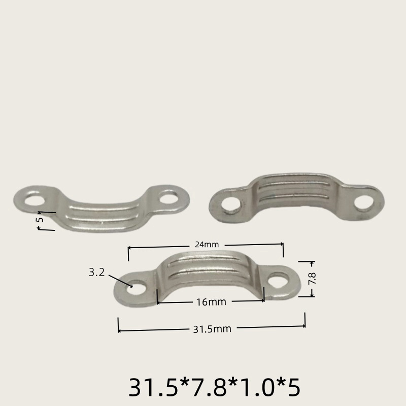Držiak na káble, kovový klip typu most na ukotvenie vodičov