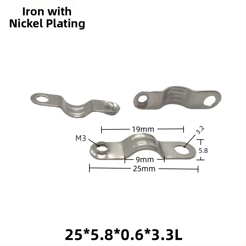 Držiak na káble, kovový klip typu most na ukotvenie vodičov