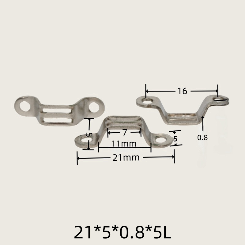 Držiak na káble, kovový klip typu most na ukotvenie vodičov