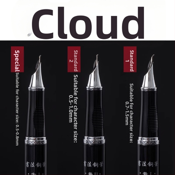 Set de caligrafie cu penă hard și caiet de exerciții — vârf din oțel, sistem de alimentare cu cerneală prin pungă, carcasă metalică, mai multe modele