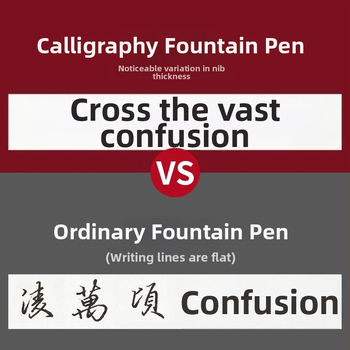 Set de caligrafie cu penă hard și caiet de exerciții — vârf din oțel, sistem de alimentare cu cerneală prin pungă, carcasă metalică, mai multe modele