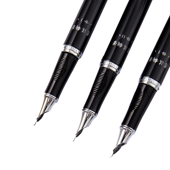 Set de caligrafie cu penă hard și caiet de exerciții — vârf din oțel, sistem de alimentare cu cerneală prin pungă, carcasă metalică, mai multe modele