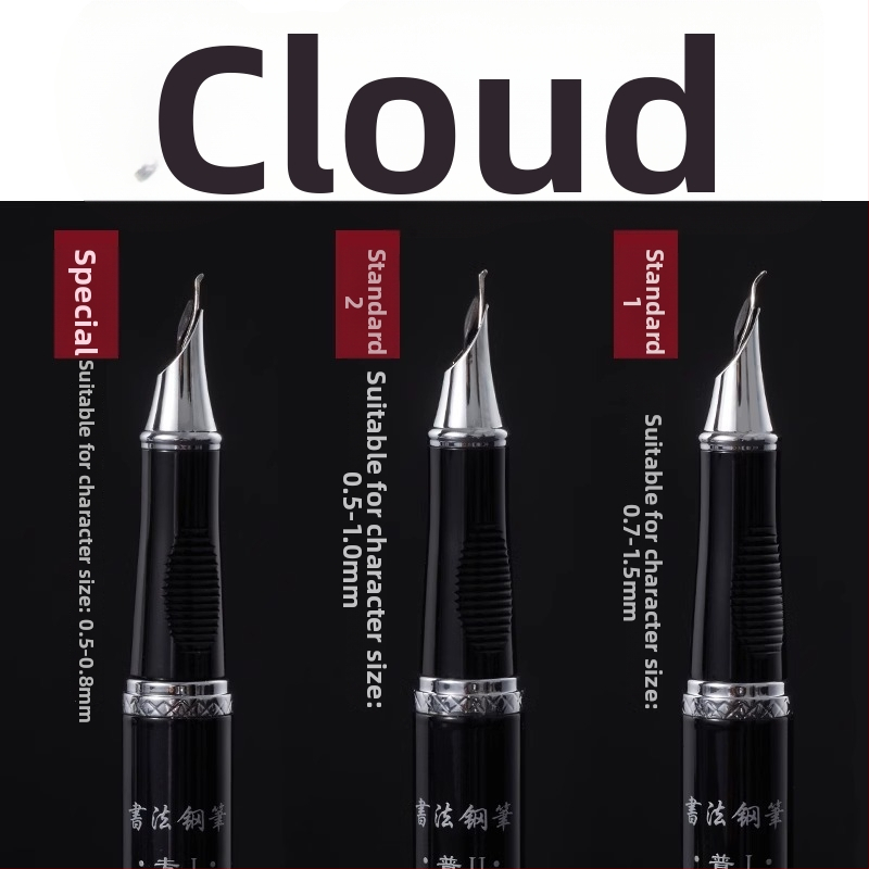 Set de caligrafie cu penă hard și caiet de exerciții — vârf din oțel, sistem de alimentare cu cerneală prin pungă, carcasă metalică, mai multe modele