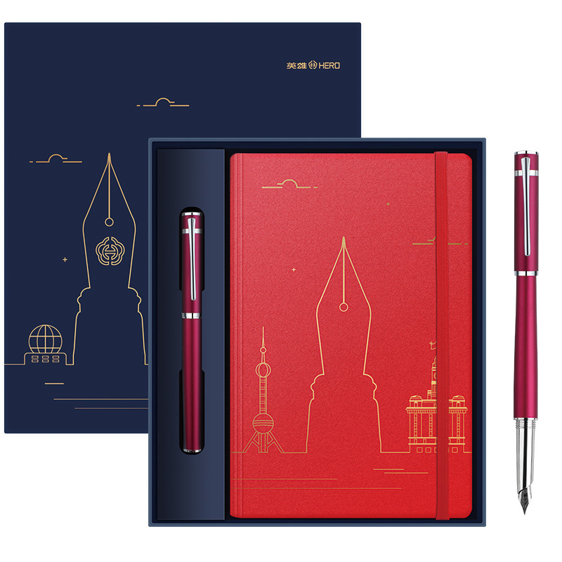 HERO Explorer nalivpero set, metalno kućište, iridij nib, zamjenjivi spremnik za tintu, pogodan poslovni poklon