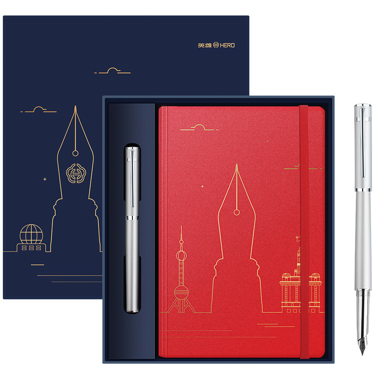 HERO Explorer nalivpero set, metalno kućište, iridij nib, zamjenjivi spremnik za tintu, pogodan poslovni poklon