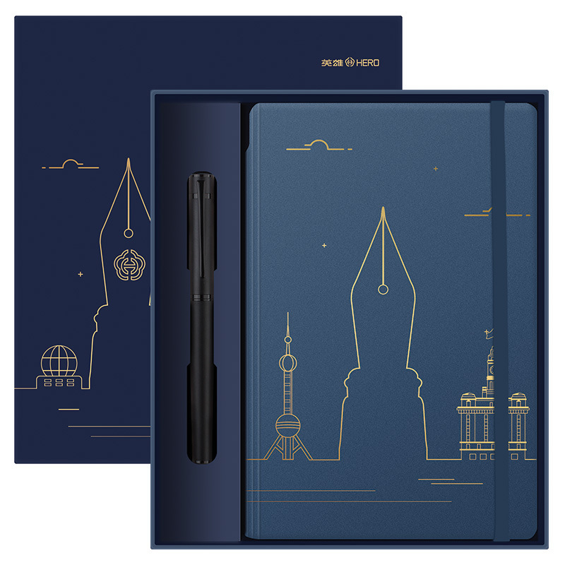 HERO Explorer nalivpero set, metalno kućište, iridij nib, zamjenjivi spremnik za tintu, pogodan poslovni poklon