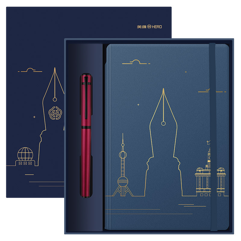 HERO Explorer nalivpero set, metalno kućište, iridij nib, zamjenjivi spremnik za tintu, pogodan poslovni poklon