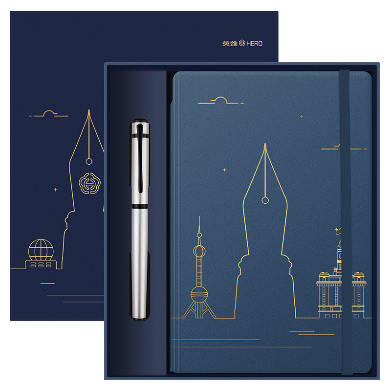 HERO Explorer nalivpero set, metalno kućište, iridij nib, zamjenjivi spremnik za tintu, pogodan poslovni poklon