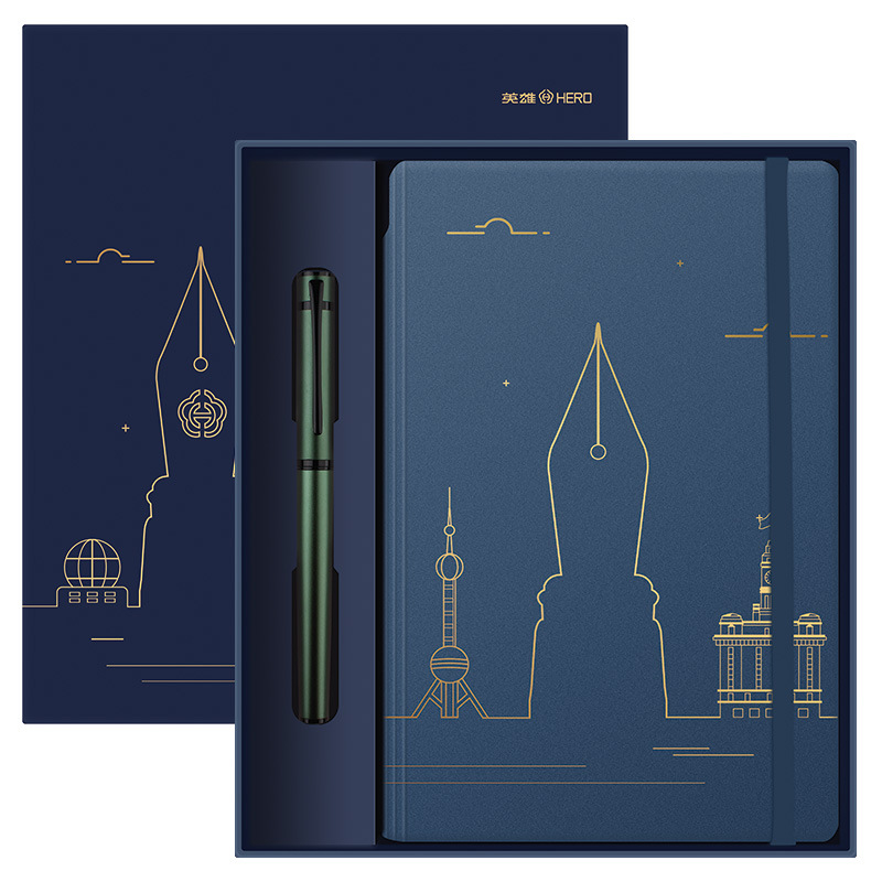 HERO Explorer nalivpero set, metalno kućište, iridij nib, zamjenjivi spremnik za tintu, pogodan poslovni poklon