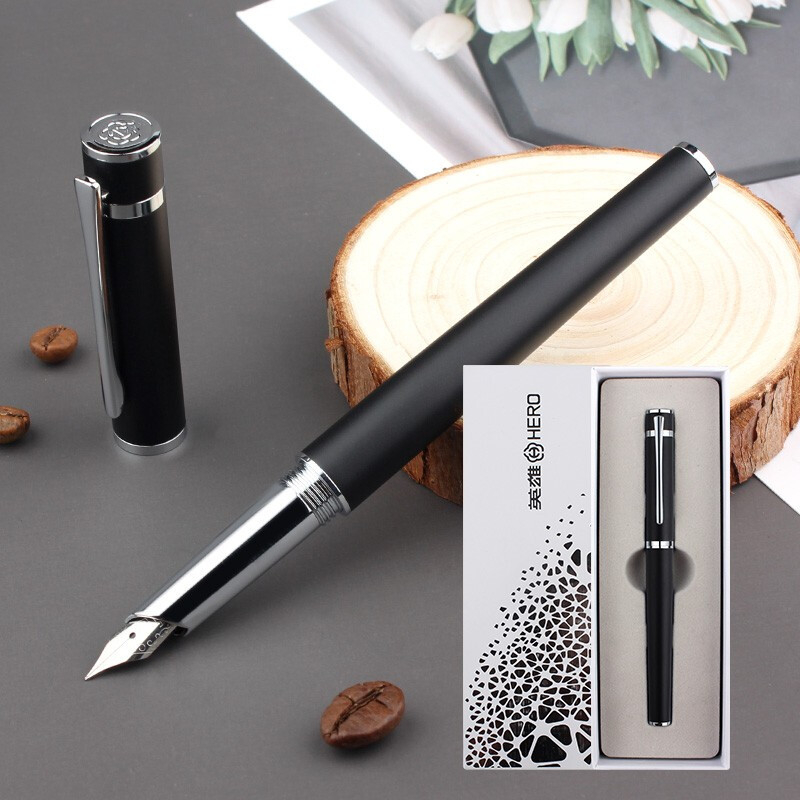 HERO Explorer nalivpero set, metalno kućište, iridij nib, zamjenjivi spremnik za tintu, pogodan poslovni poklon