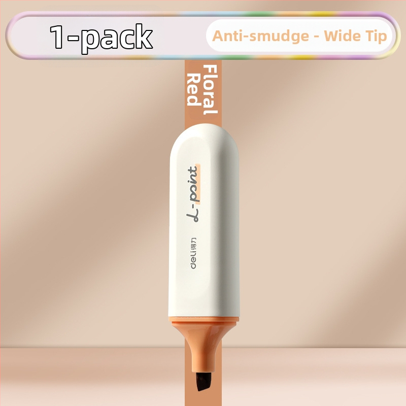 Deli zvýrazňovač pre študentov – sada 12 kusov, šikmý hrot, plastové puzdro, model Dl-ygb-04620, nevymazateľný