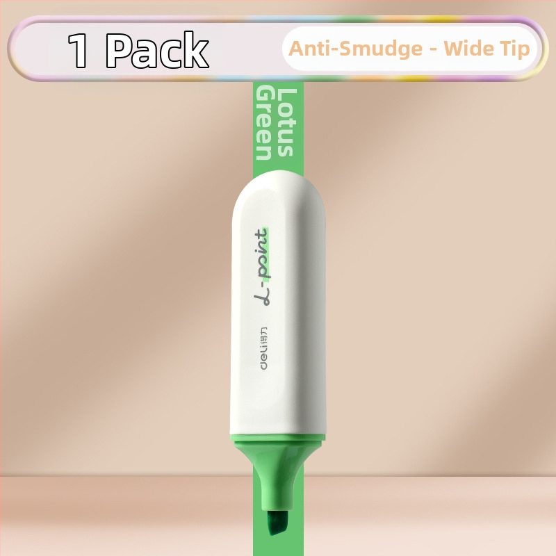 Deli zvýrazňovač pre študentov – sada 12 kusov, šikmý hrot, plastové puzdro, model Dl-ygb-04620, nevymazateľný