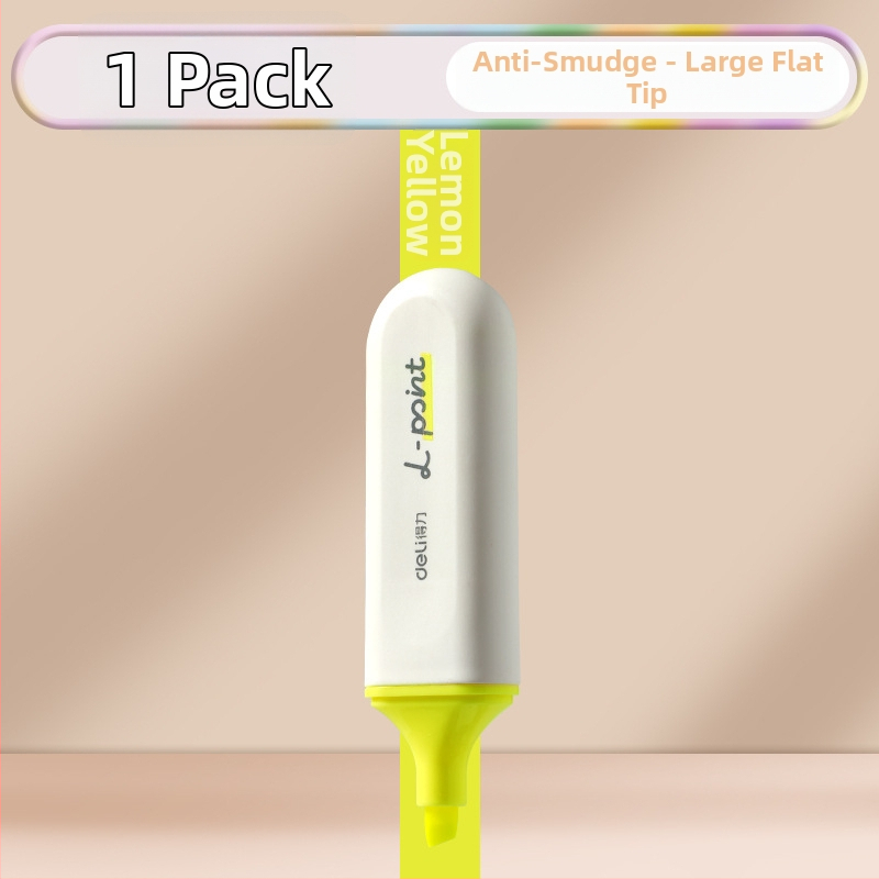 Deli zvýrazňovač pre študentov – sada 12 kusov, šikmý hrot, plastové puzdro, model Dl-ygb-04620, nevymazateľný