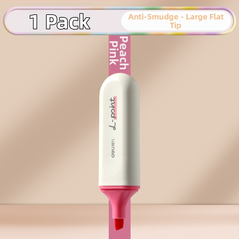 Deli zvýrazňovač pre študentov – sada 12 kusov, šikmý hrot, plastové puzdro, model Dl-ygb-04620, nevymazateľný