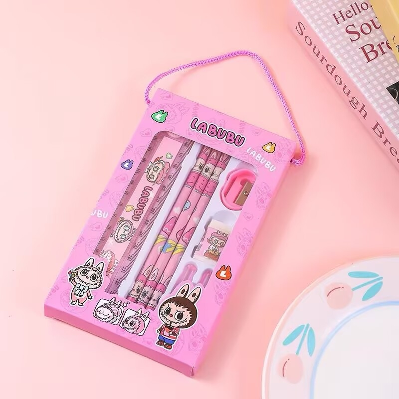 HB okrugle drvene olovke – set za početnike, crtani dizajn za djecu, osnovna škola