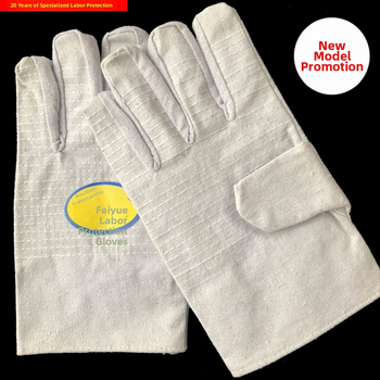 Plátené zváracie rukavice – 24 riadkov odolné voči opotrebeniu, zosilnené, dvojvrstvová ochrana